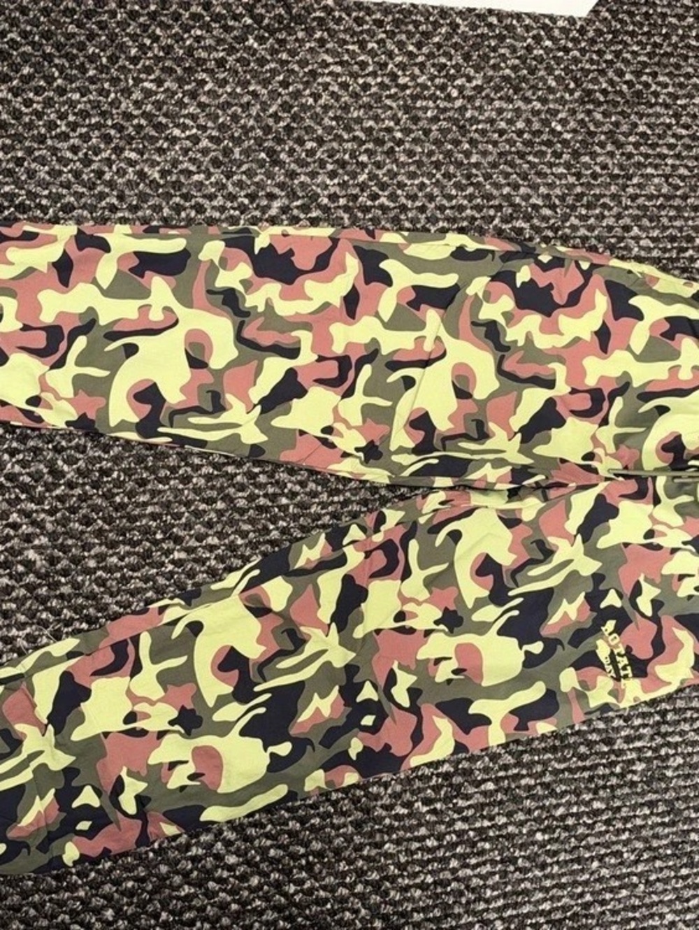 ROTATe Camo Track Pants in Green & Pink Size Medium